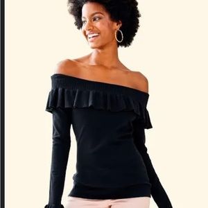 Lilly Pulitzer Siesta Off The Shoulder
Sweater (Size XXS) (Onyx)